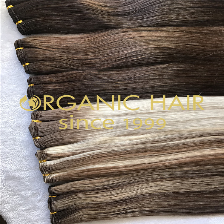 Cuticle intact hair-hand tied hair extensions H145
